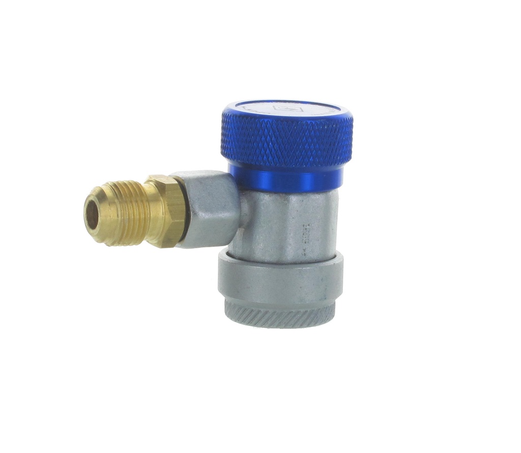 COUPLEUR DE SERVICE R134 BLEUE M3/8 90°