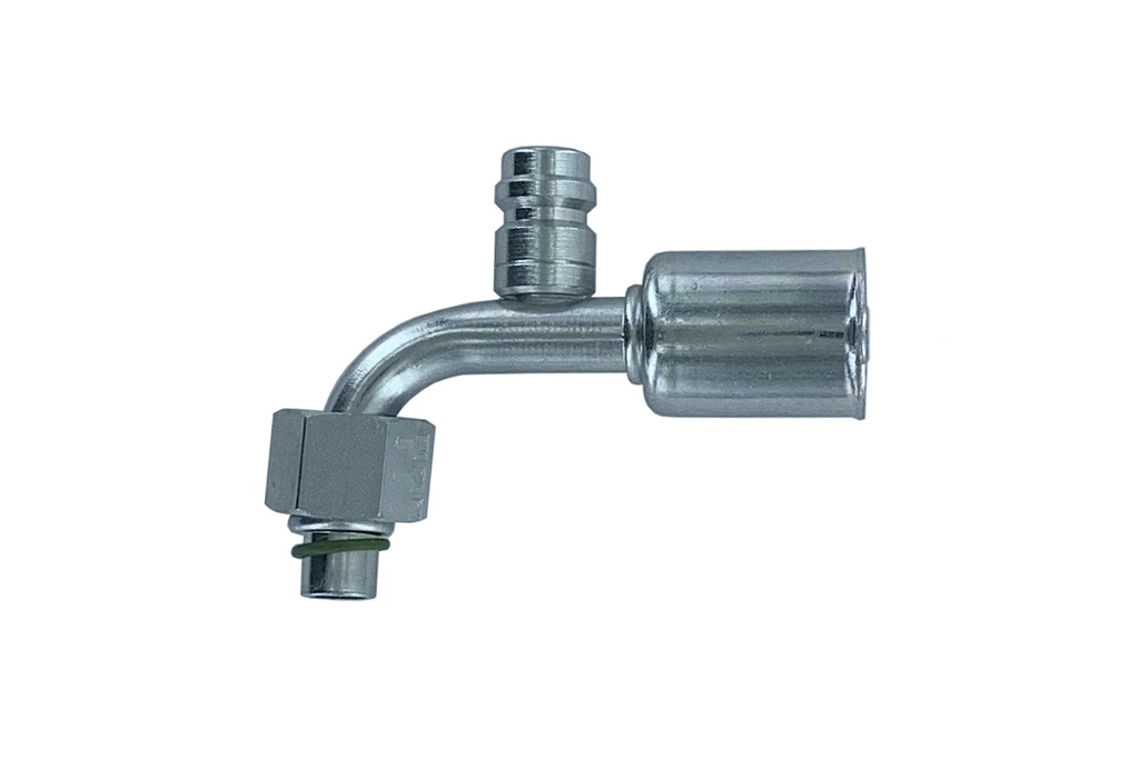 [RAC0708] ACIER femelle Oring 90° + PRISE HP